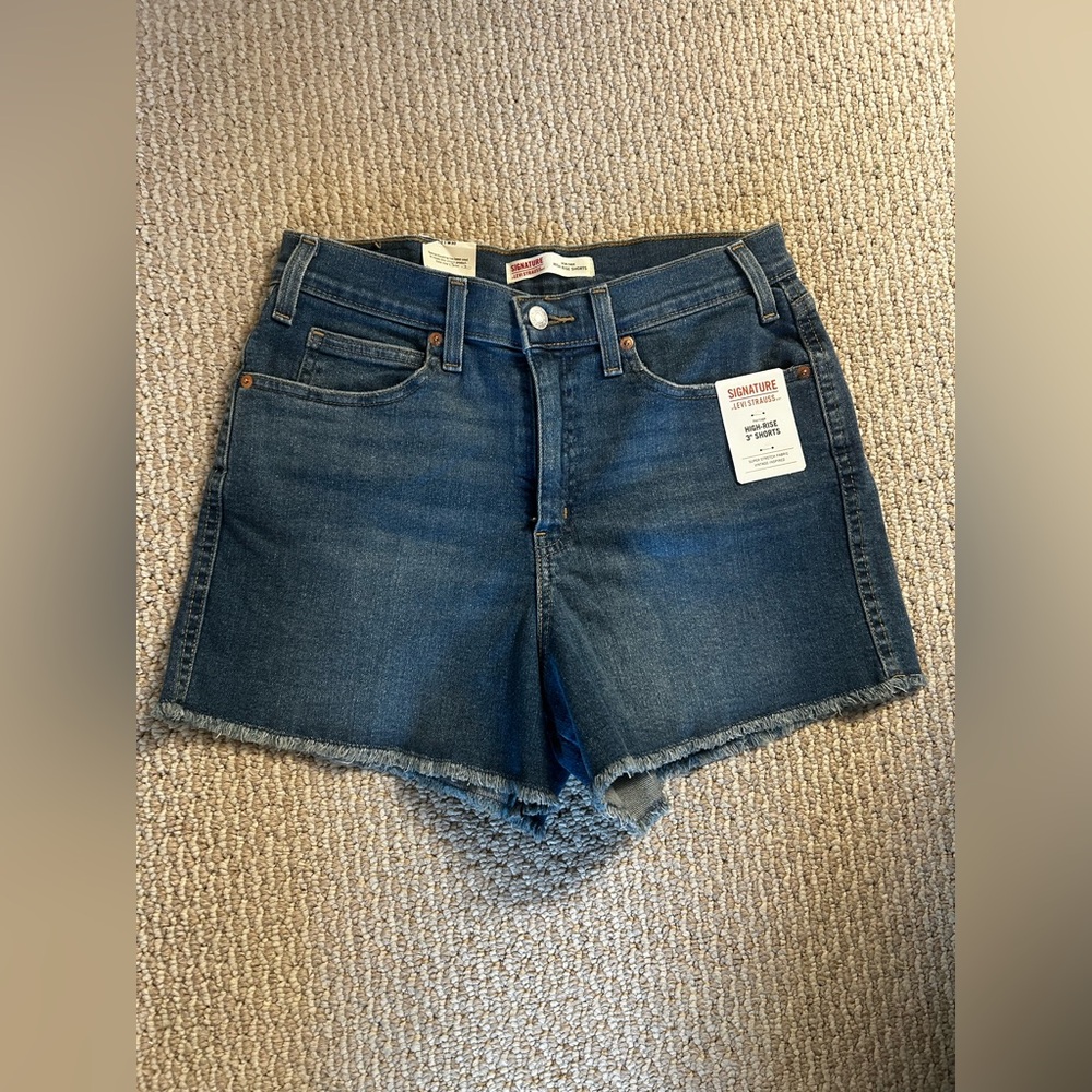 Signature by Levi Strauss Women's Jean Shorts - Dark Blue